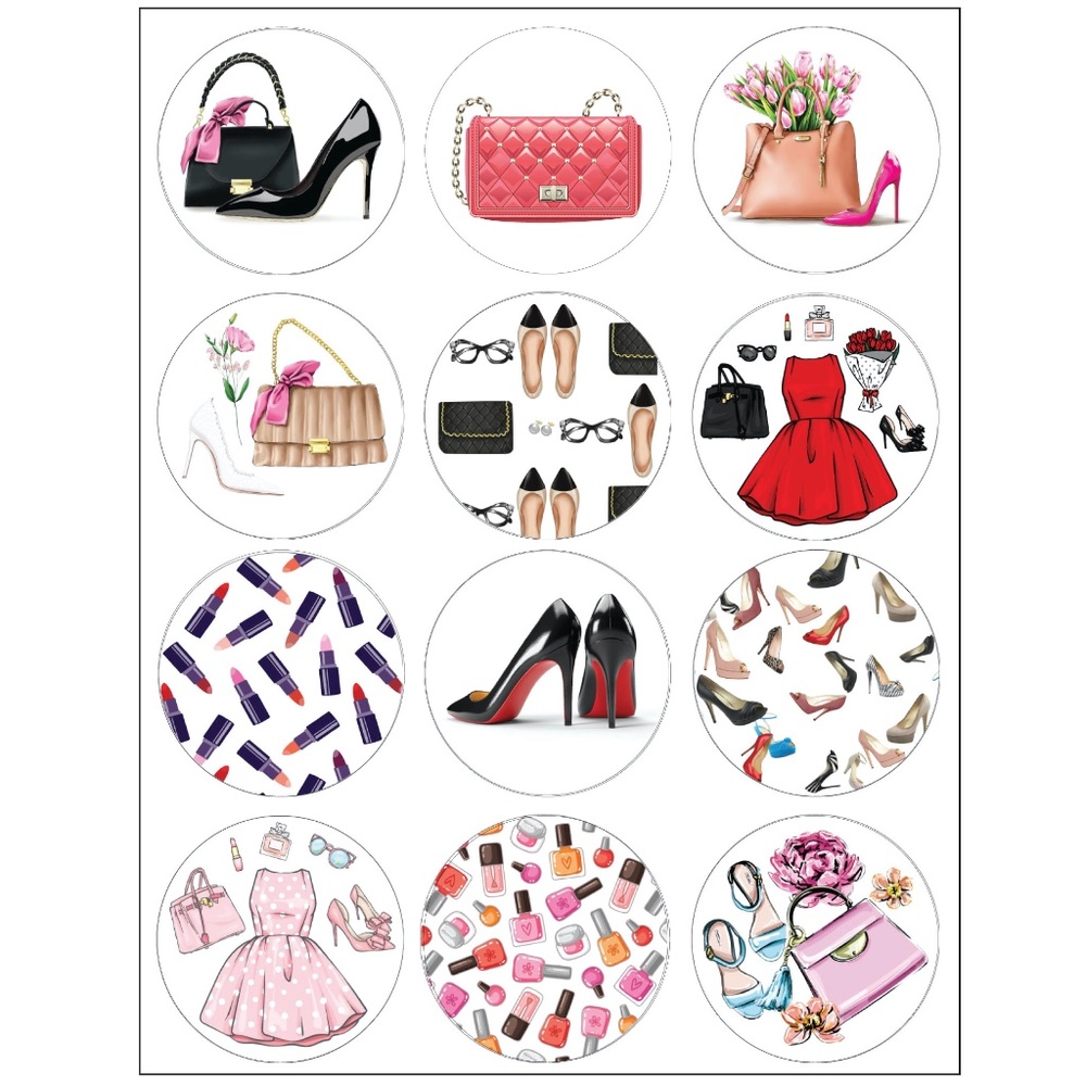 x120 Handbag Shoes Stickers Fashion Scrapbook Planner Sticker Posh Gift Stickers